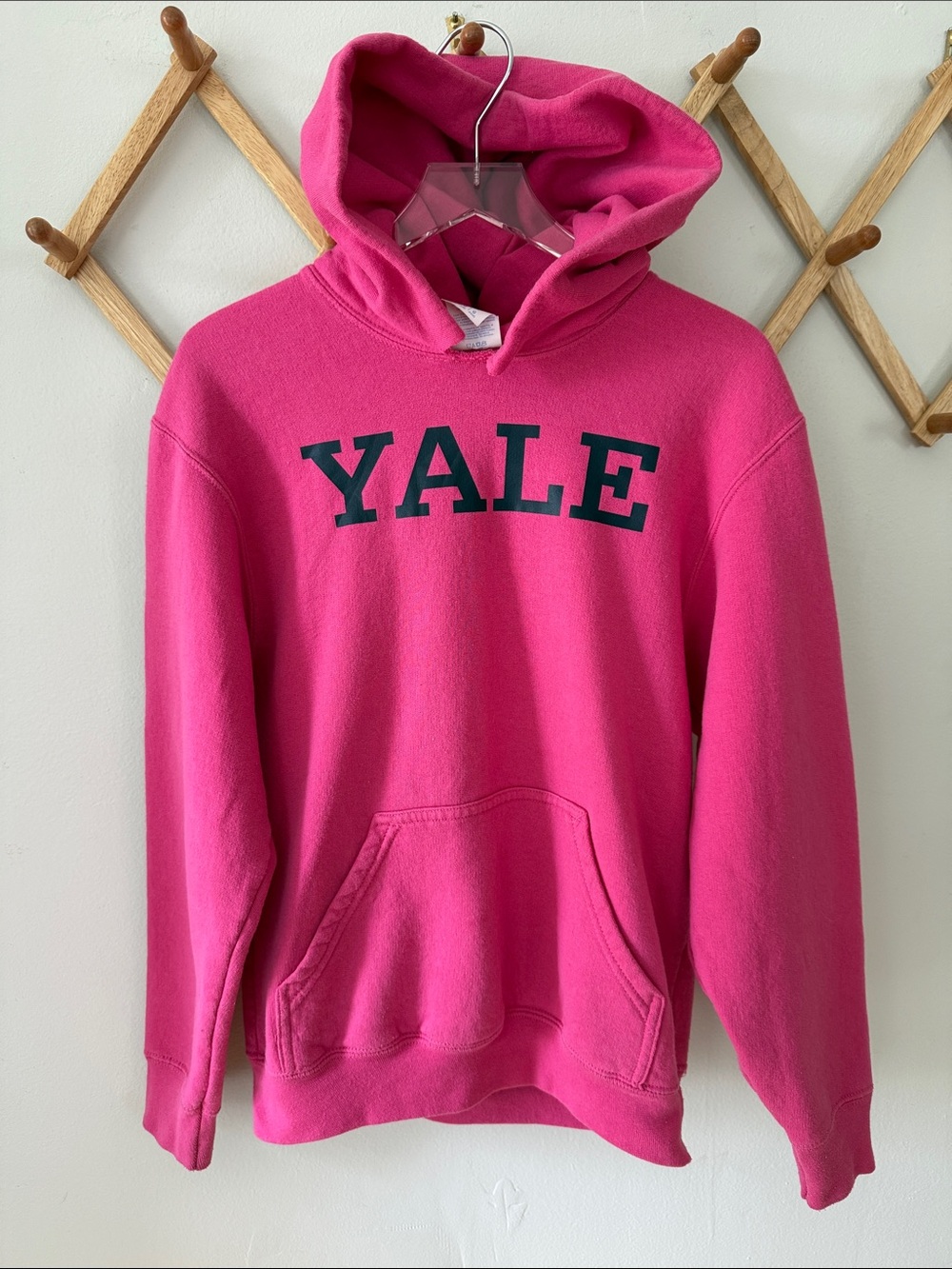 Yale University Hot Pink Collegiate Hoodie Youth L Port & Company
